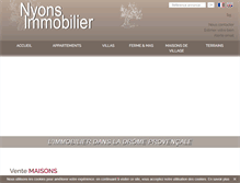 Tablet Screenshot of nyons-immo.com